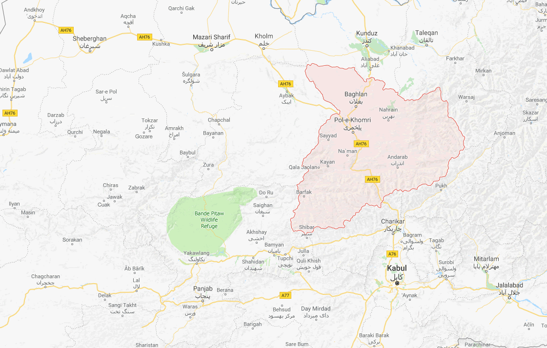Baghlan map